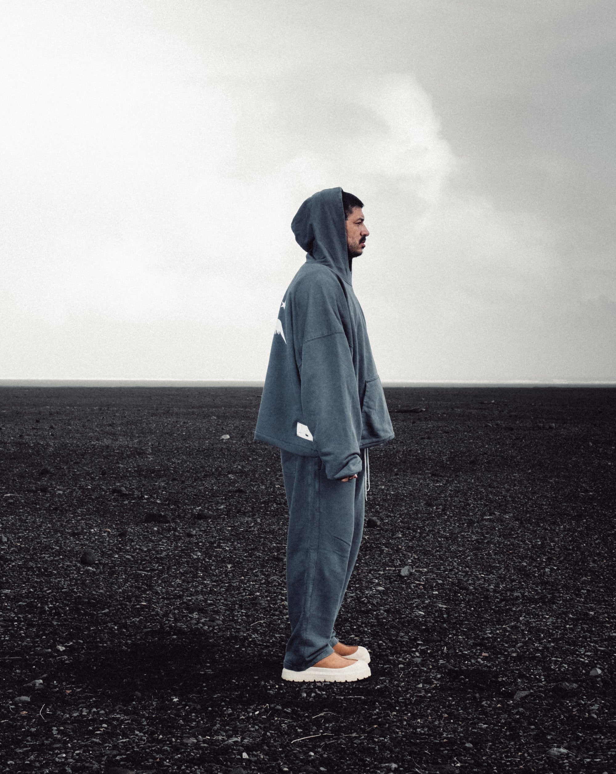 Hoodie Sweatshirt E`C. Vintage Gray