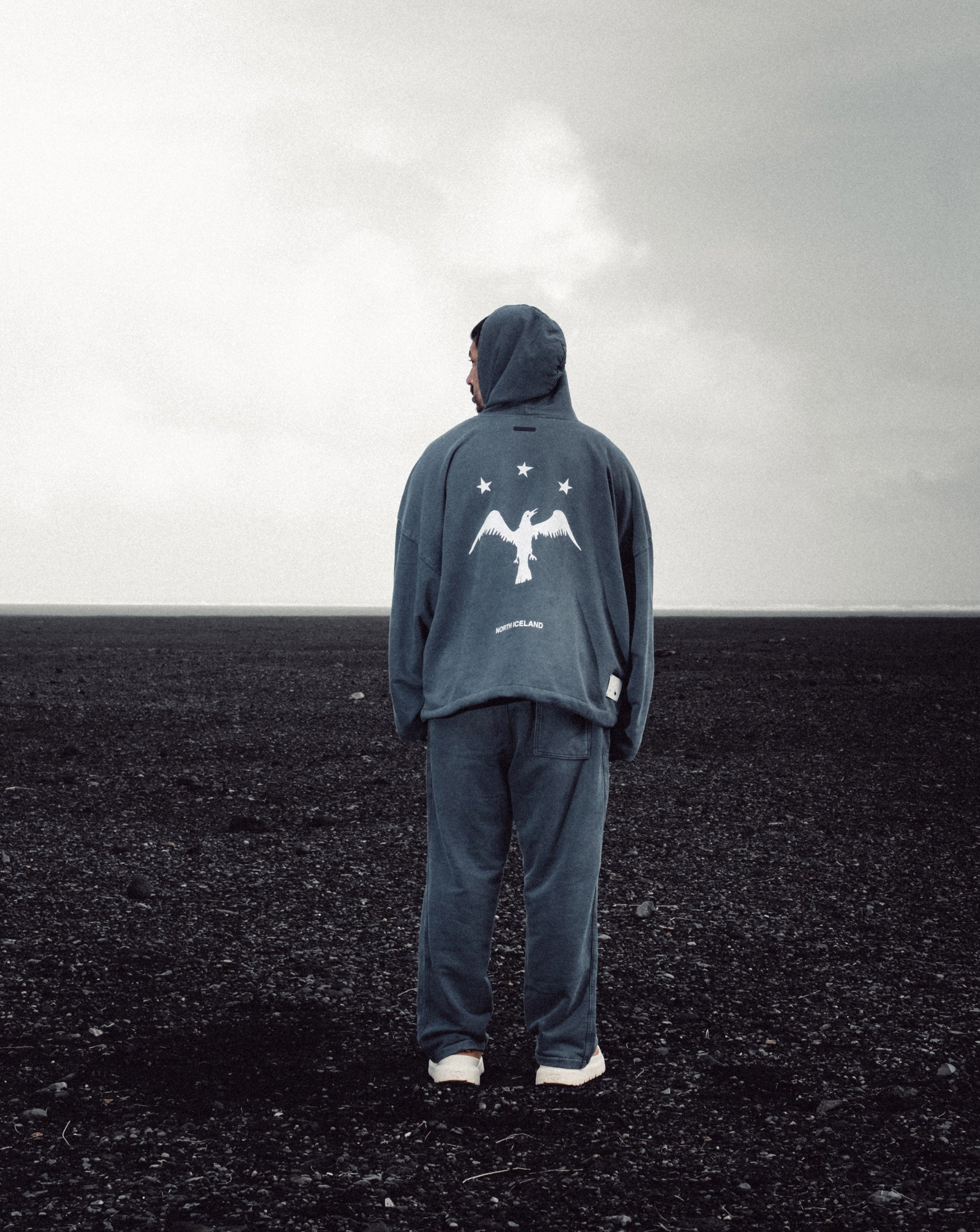 Hoodie Sweatshirt E`C. Vintage Gray