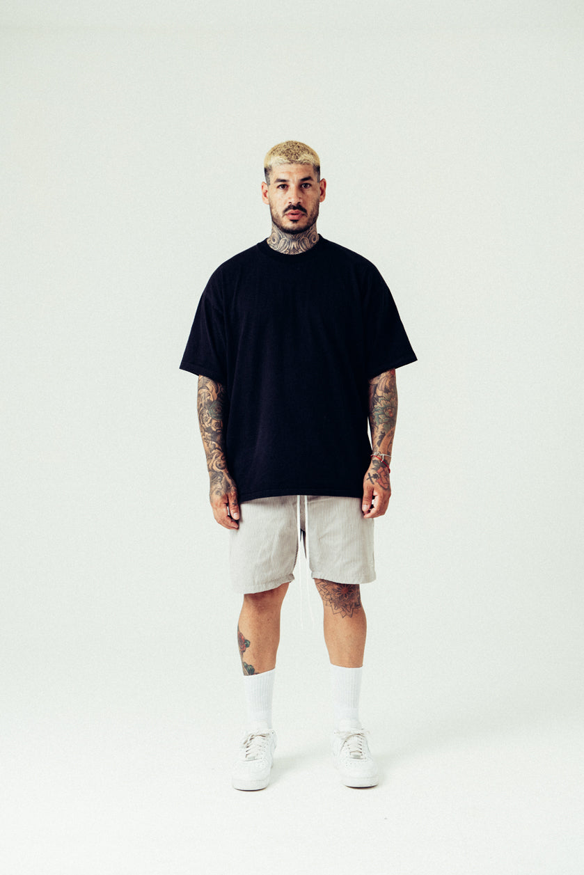 Shorts Striped Beige