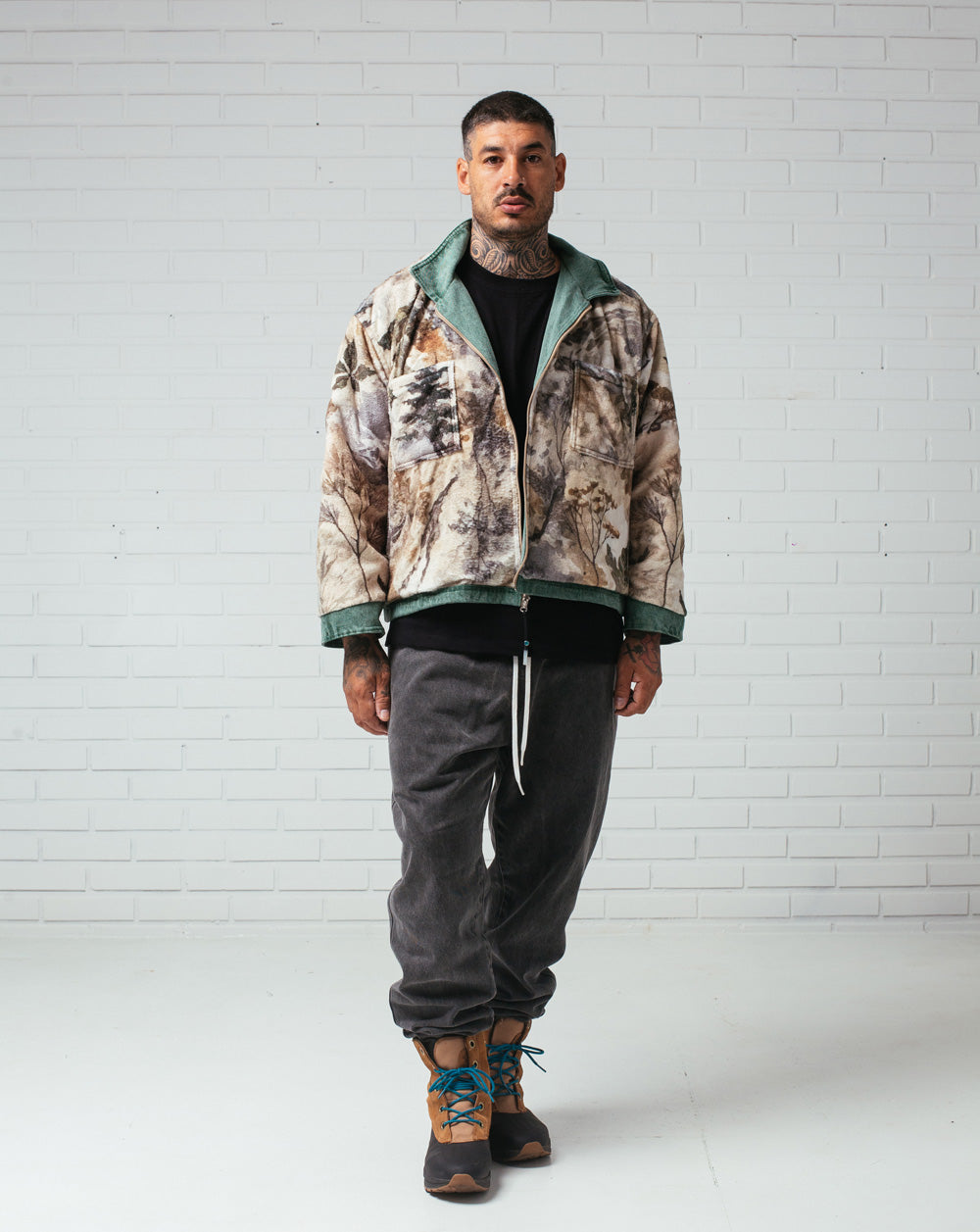 Double Face Jacket Green / Camo