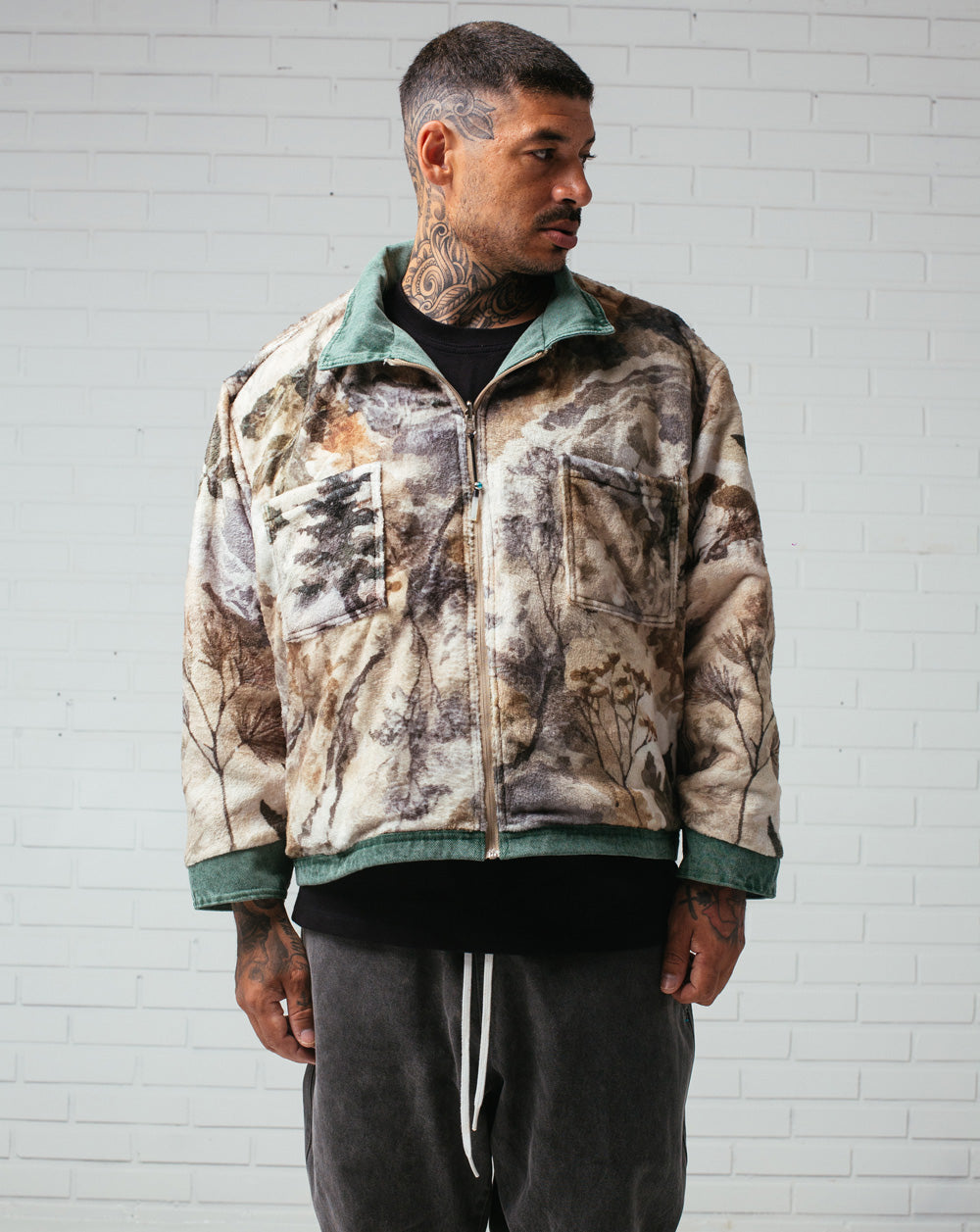 Double Face Jacket Green / Camo