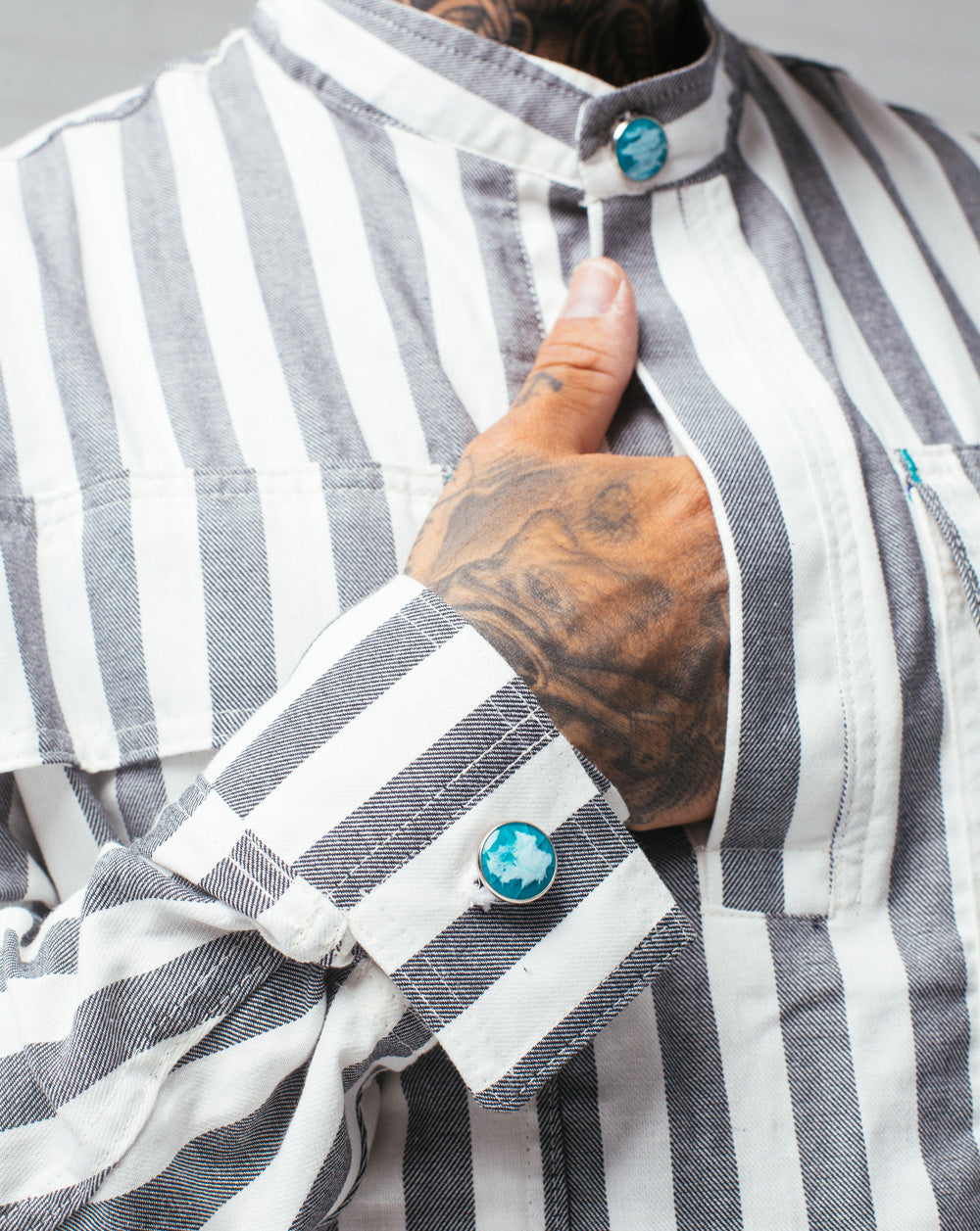 Half Button Shirt Striped