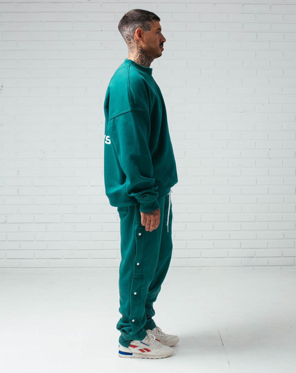 Button Sweatpants Green