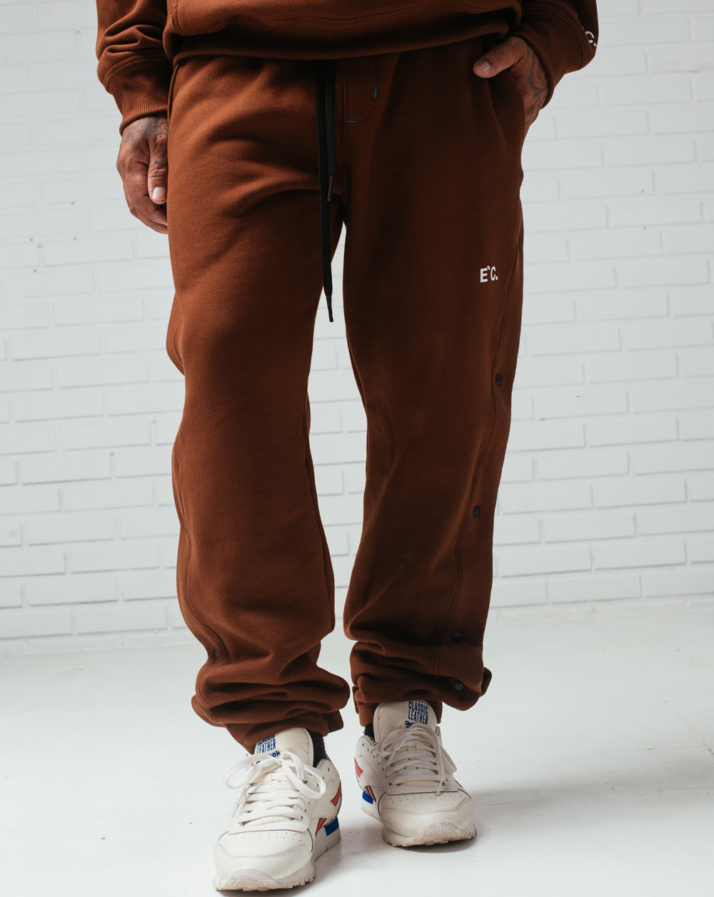Button Sweatpants Brown