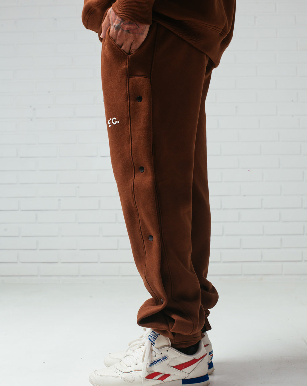 Button Sweatpants Brown