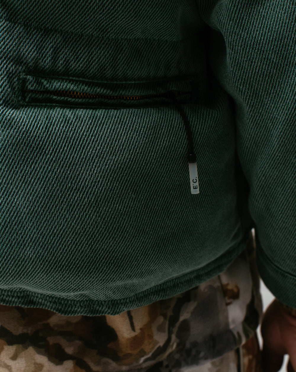 Twill Puffer Double Jacket Green / Camo