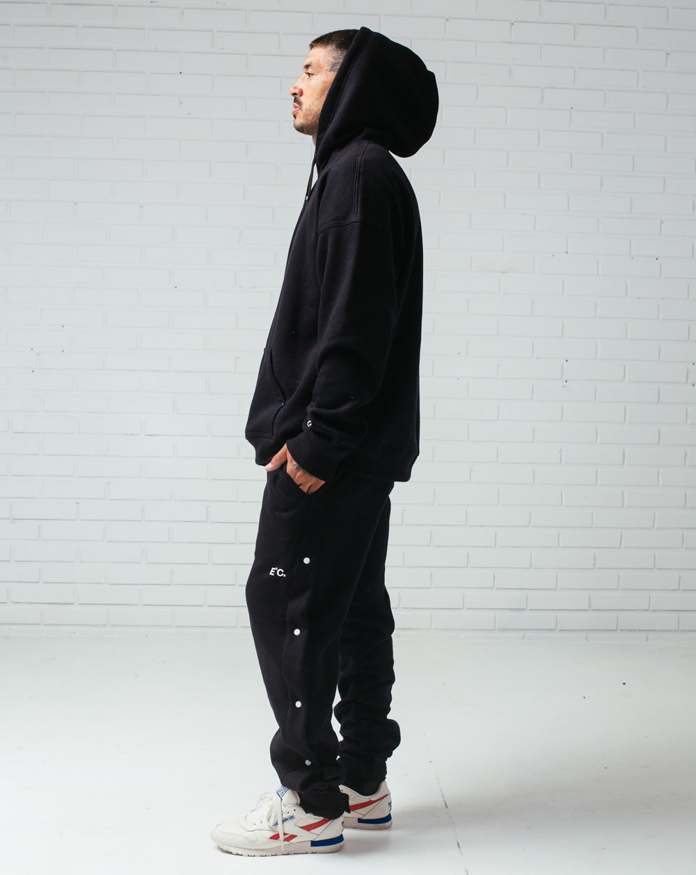 Button Sweatpants Black