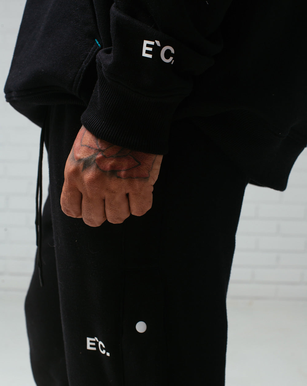 Button Sweatpants Black