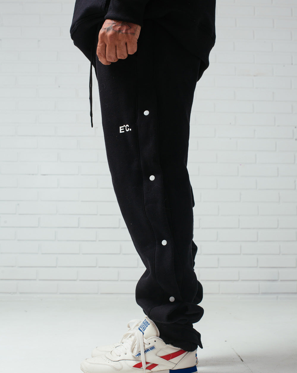 Button Sweatpants Black