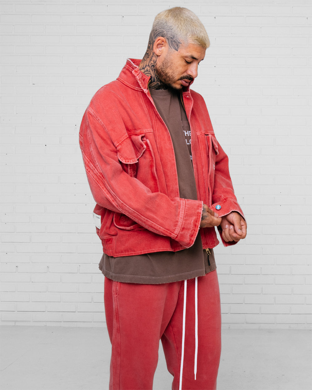 Trucker Jacket Washed Red