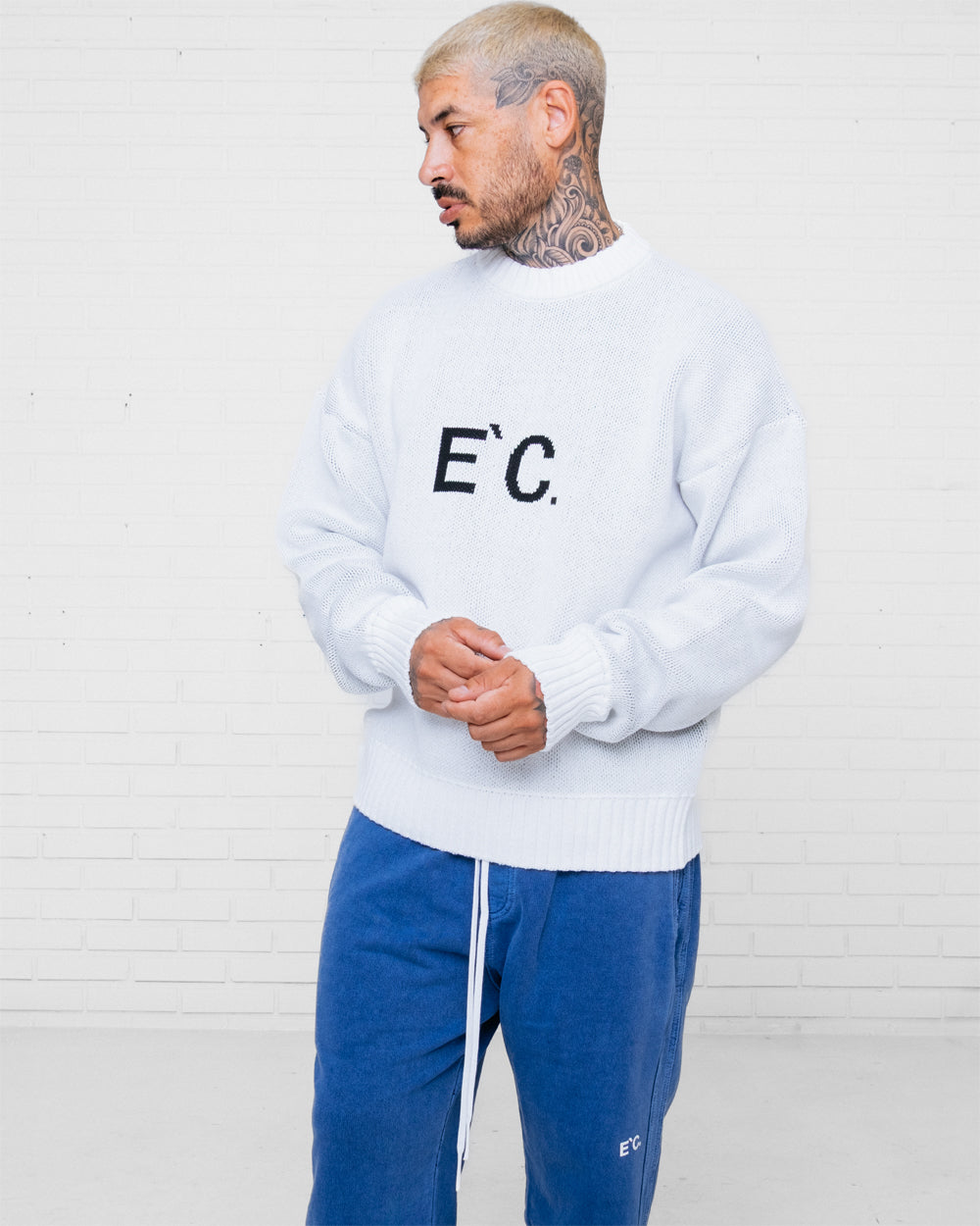 E`C. Knitted Sweater Off White