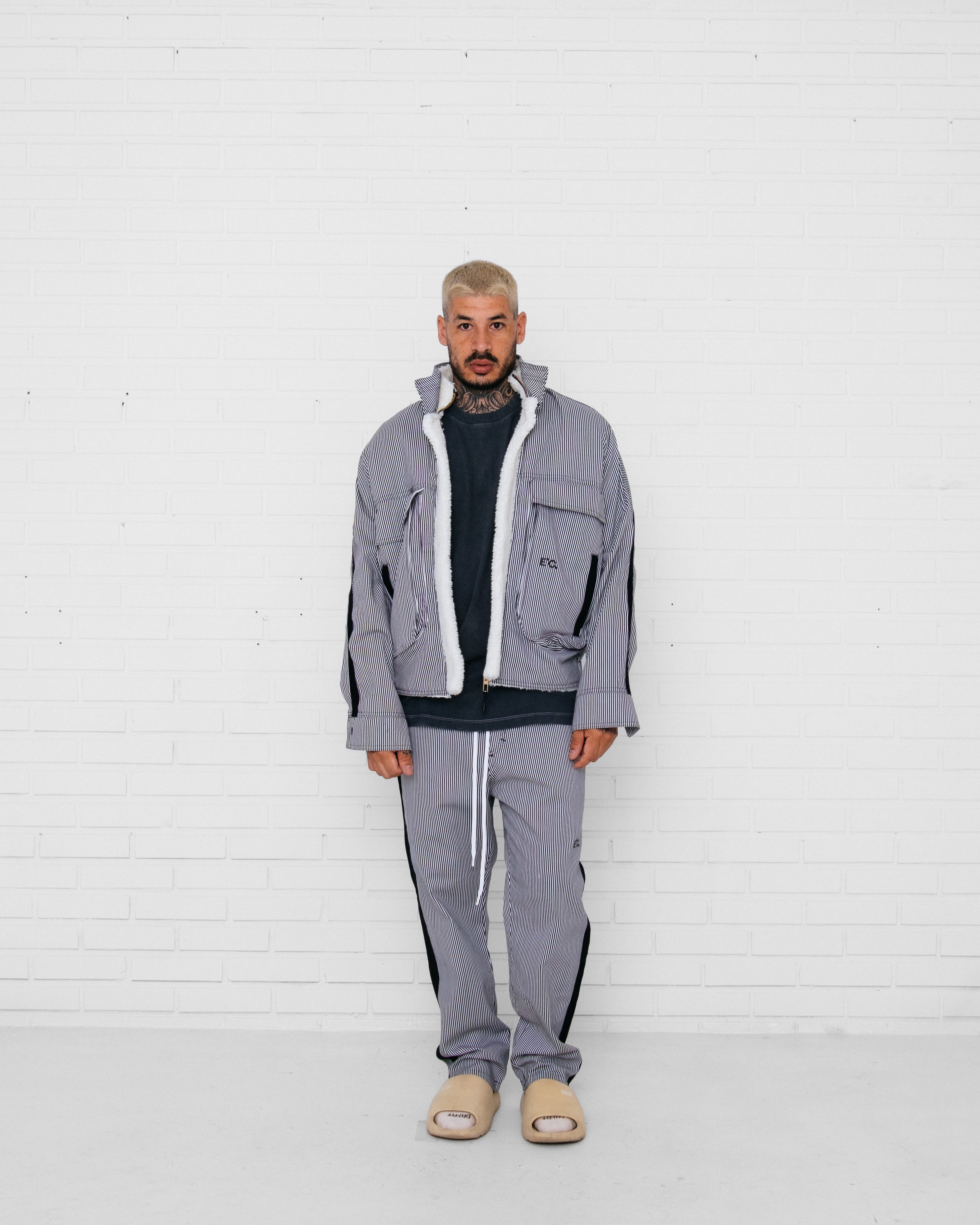 Trucker Jacket Striped BW