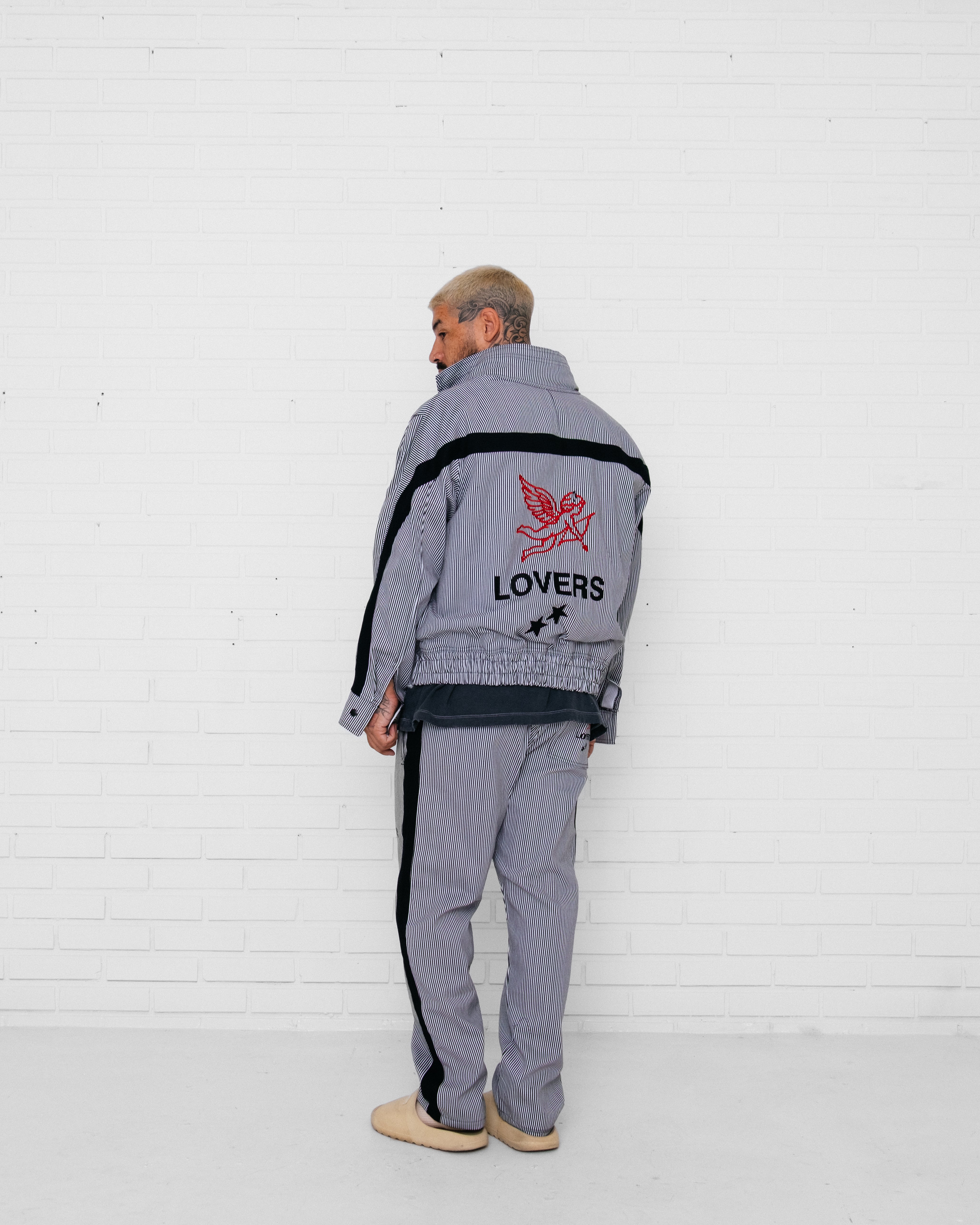 Trucker Jacket Striped BW