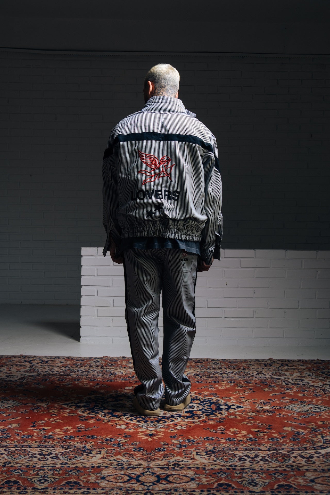 Trucker Jacket Striped BW