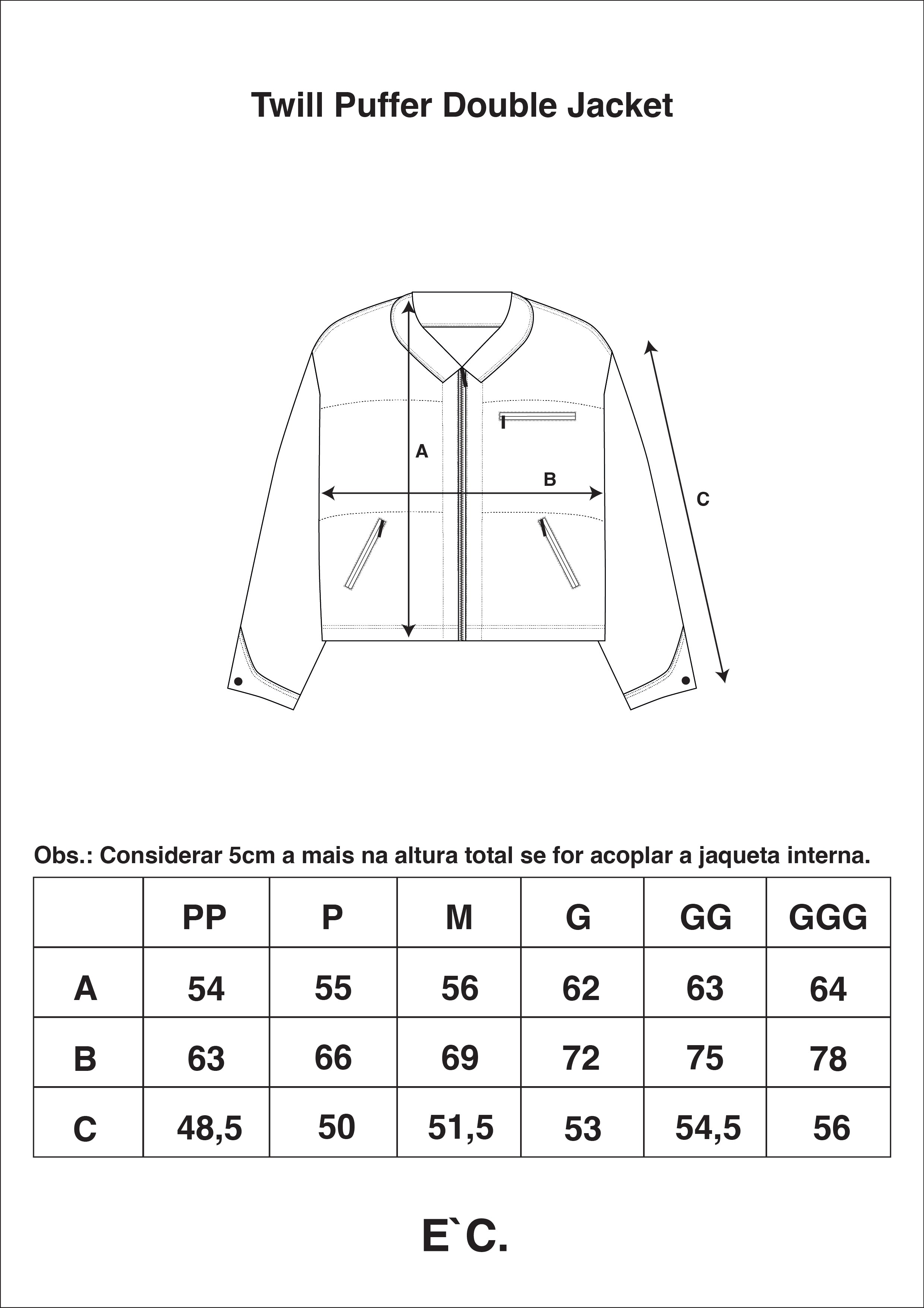 Twill Puffer Double Jacket Green / Camo
