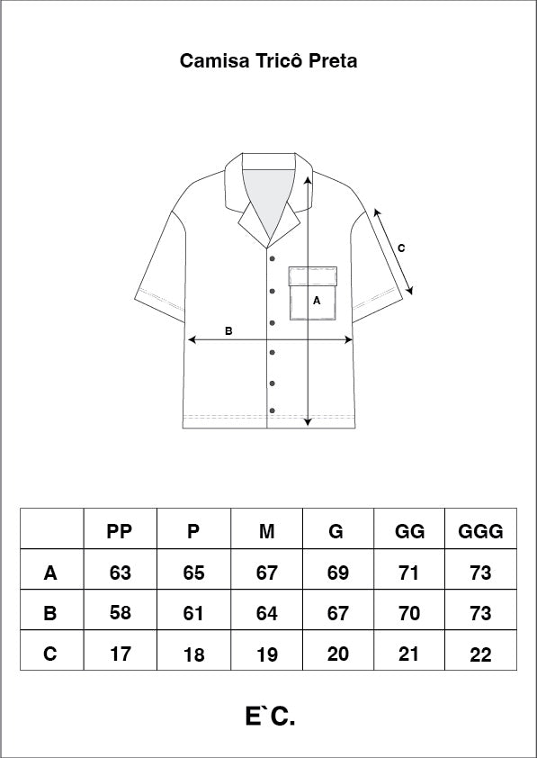 Camisa Tricô Preta E`C.