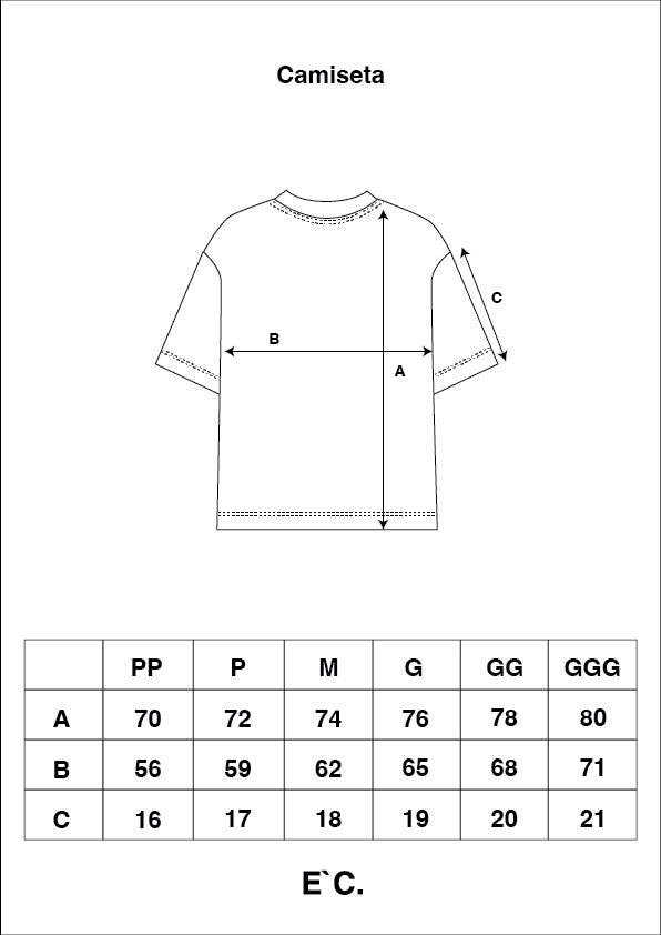 Camiseta Básica Branca Logo E`C.