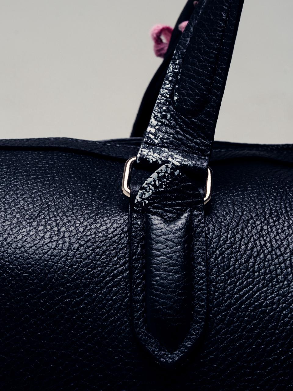 Leather Custom Bag E`C. Black
