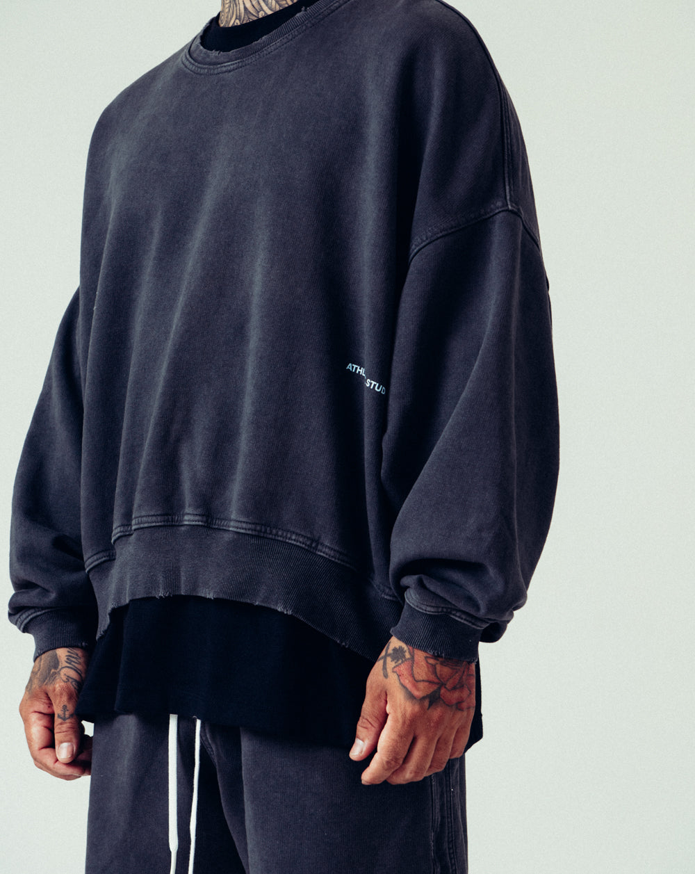 A`S. Crewneck Sweatshirt Gray