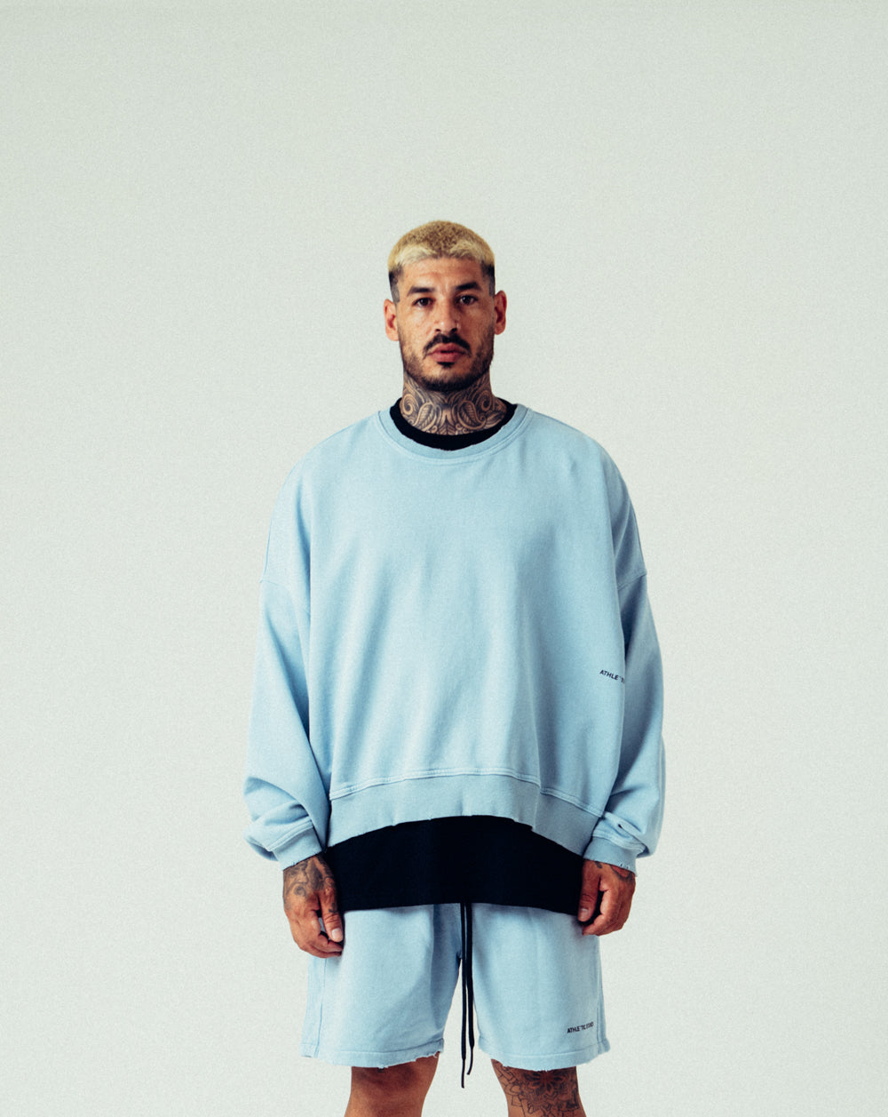 A`S. Crewneck Sweatshirt Sky Blue