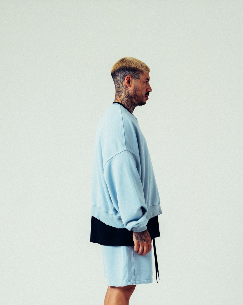 A`S. Crewneck Sweatshirt Sky Blue