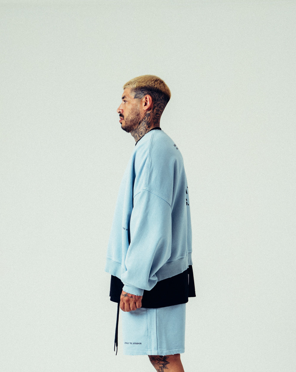 A`S. Crewneck Sweatshirt Sky Blue