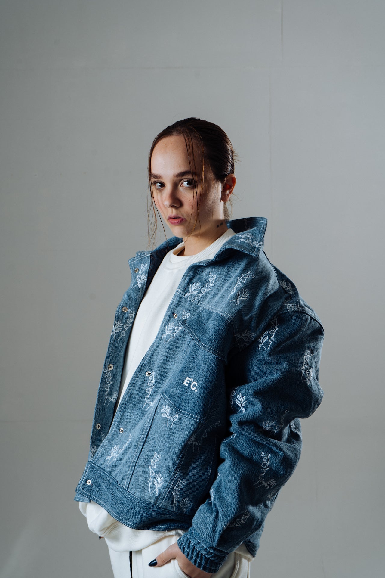 Jacket Jeans Flowers
