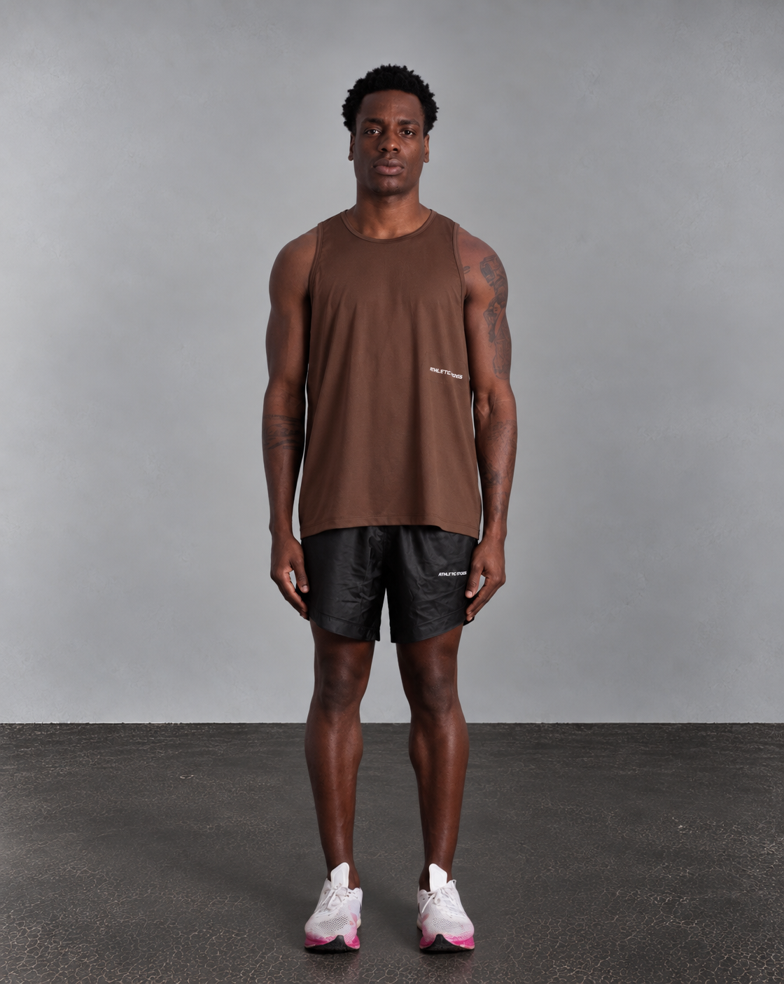 Athletic Tank Top Brown