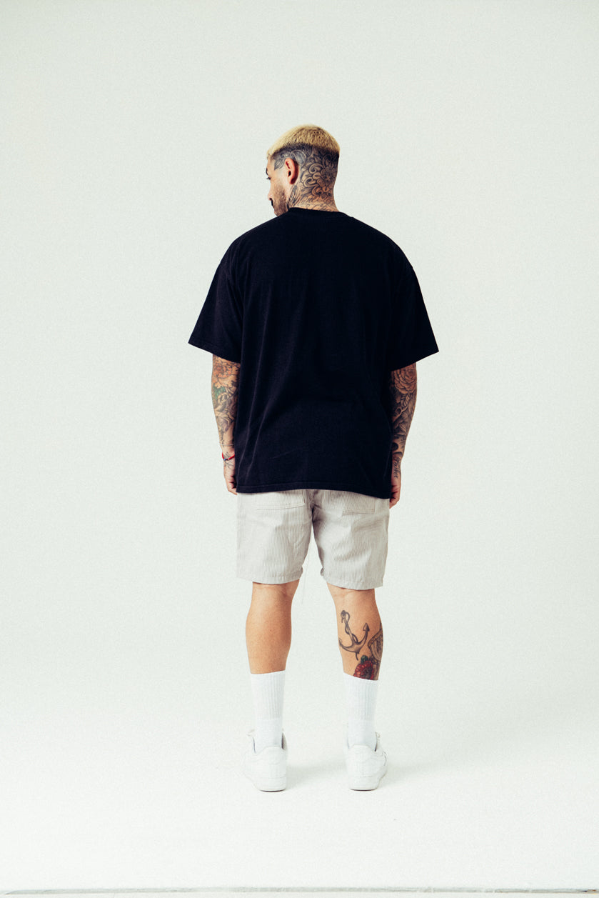 Shorts Striped Beige