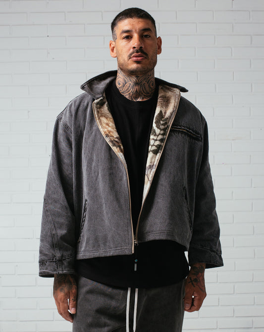 Double Face Jacket Gray / Camo