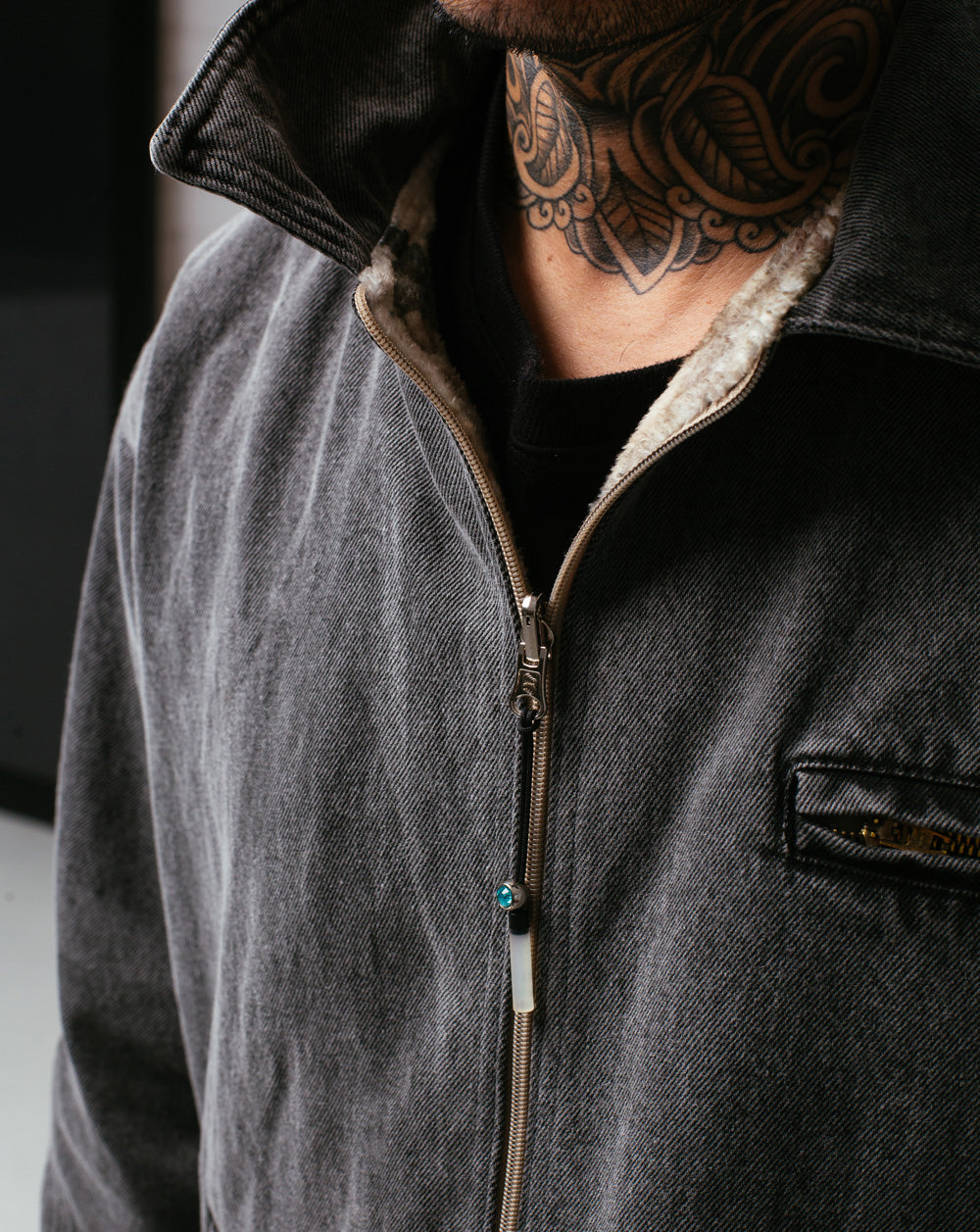 Double Face Jacket Gray / Camo