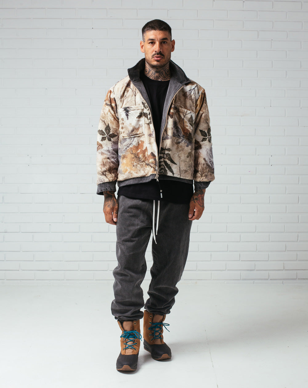 Double Face Jacket Gray / Camo