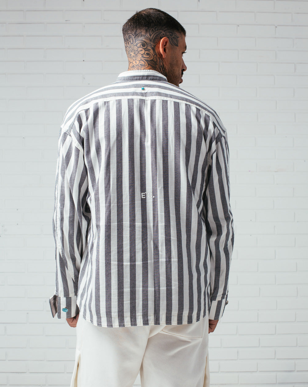 Half Button Shirt Striped