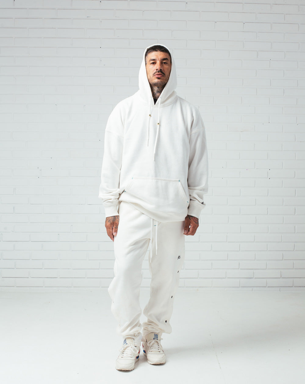 Button Sweatpants Off White