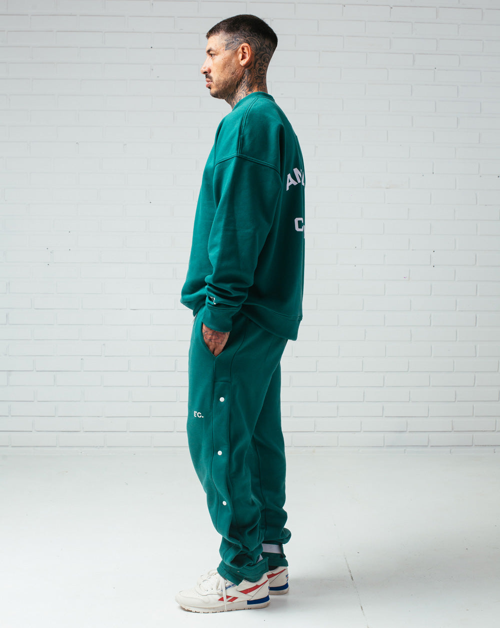 Button Sweatpants Green
