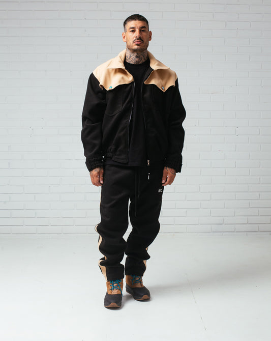 Wool Pants Black / Camel