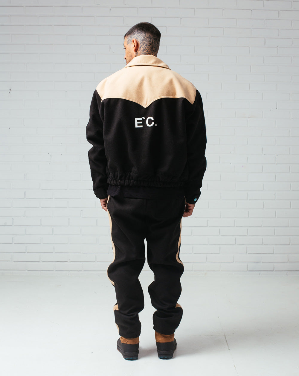 Wool Pants Black / Camel