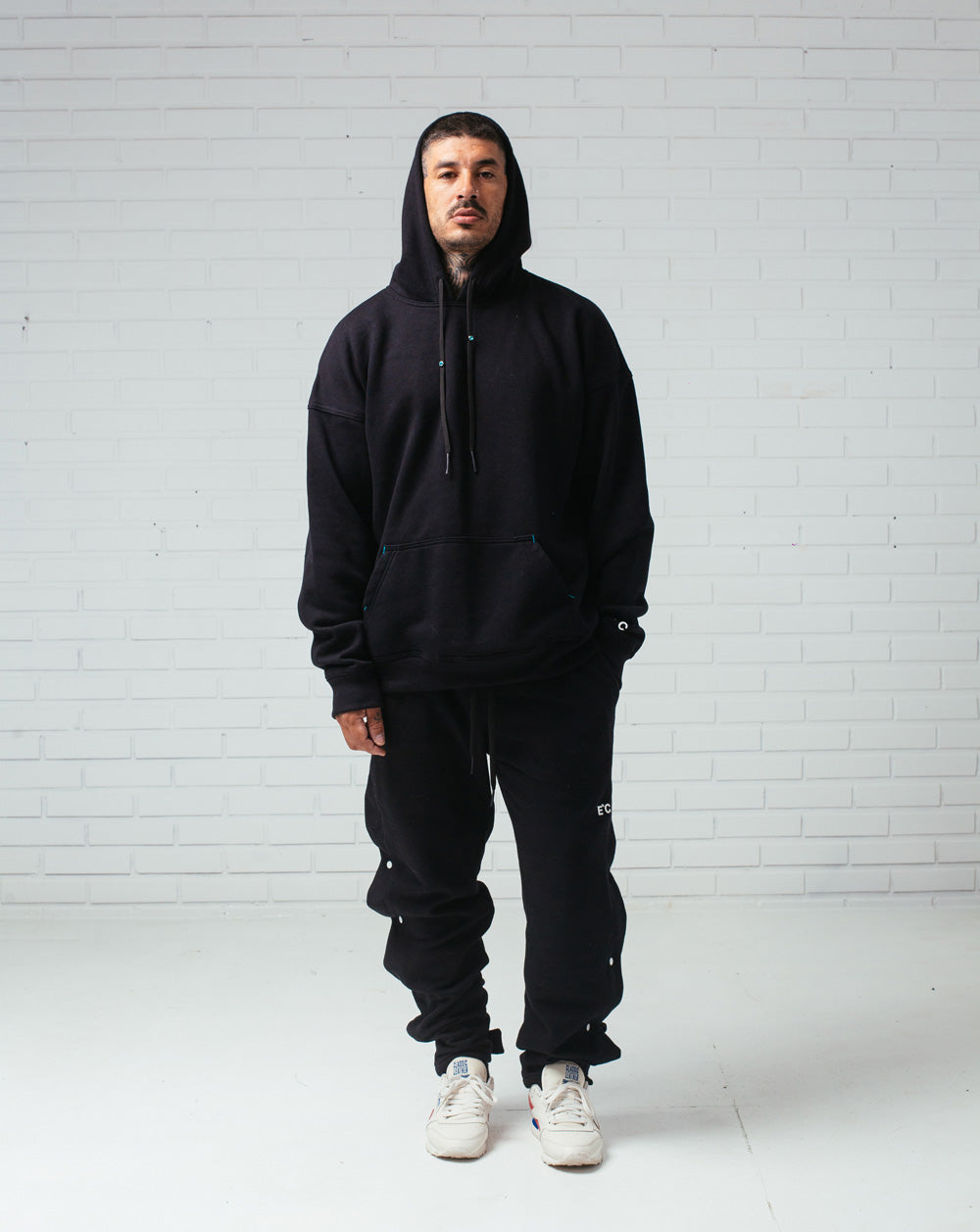 Button Sweatpants Black
