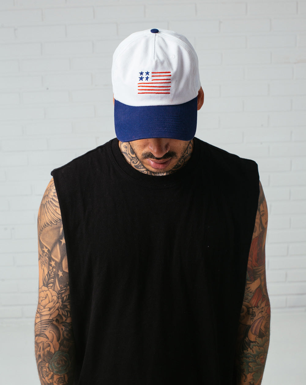 Flag Cap White / Blue