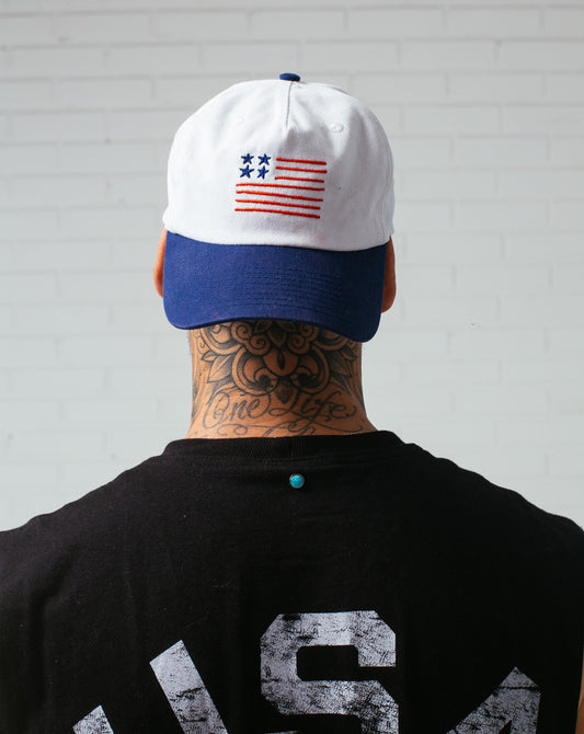 Flag Cap White / Blue