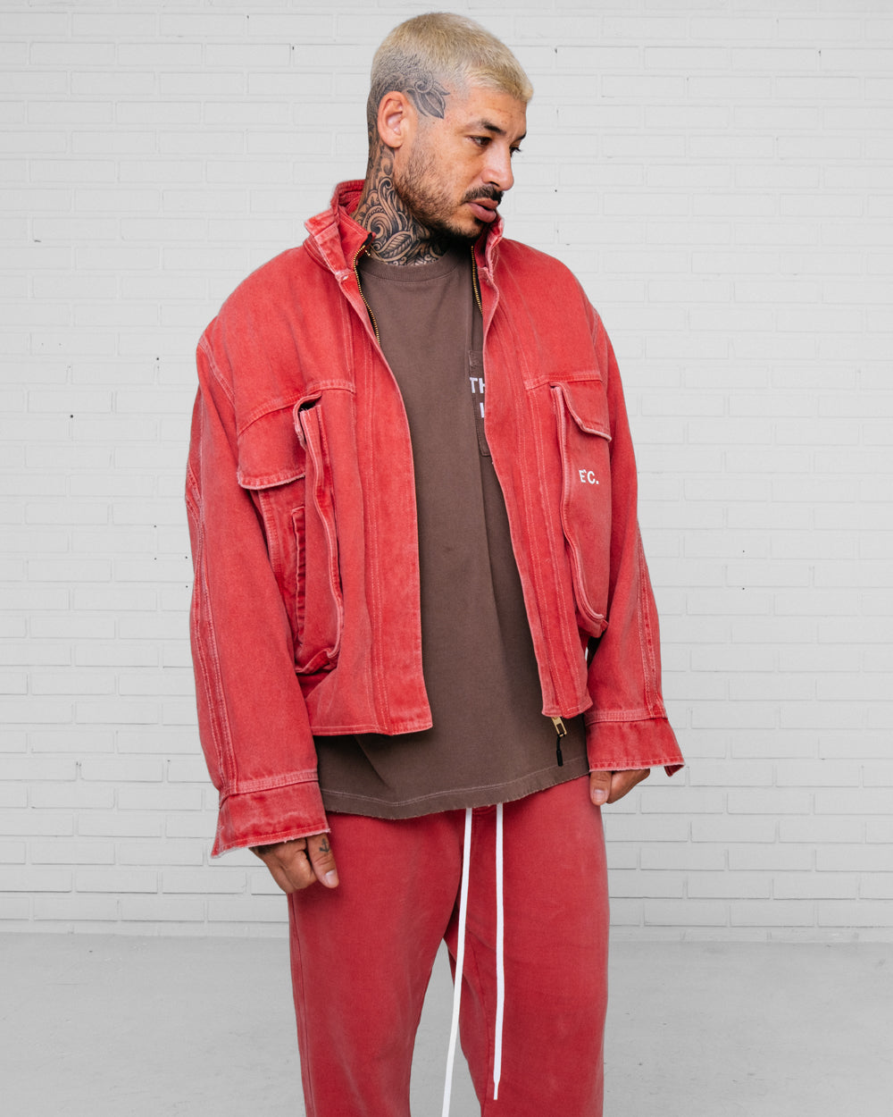 Trucker Jacket Washed Red