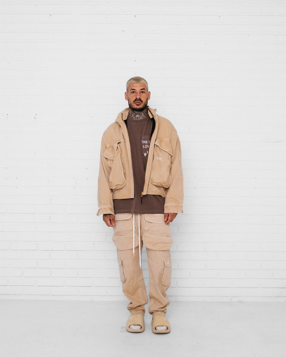 Trucker Jacket Washed Beige
