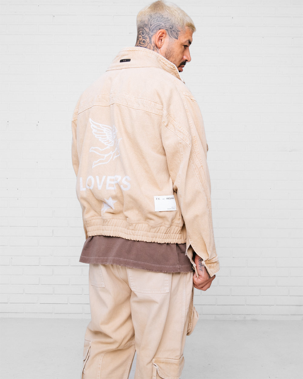 Trucker Jacket Washed Beige