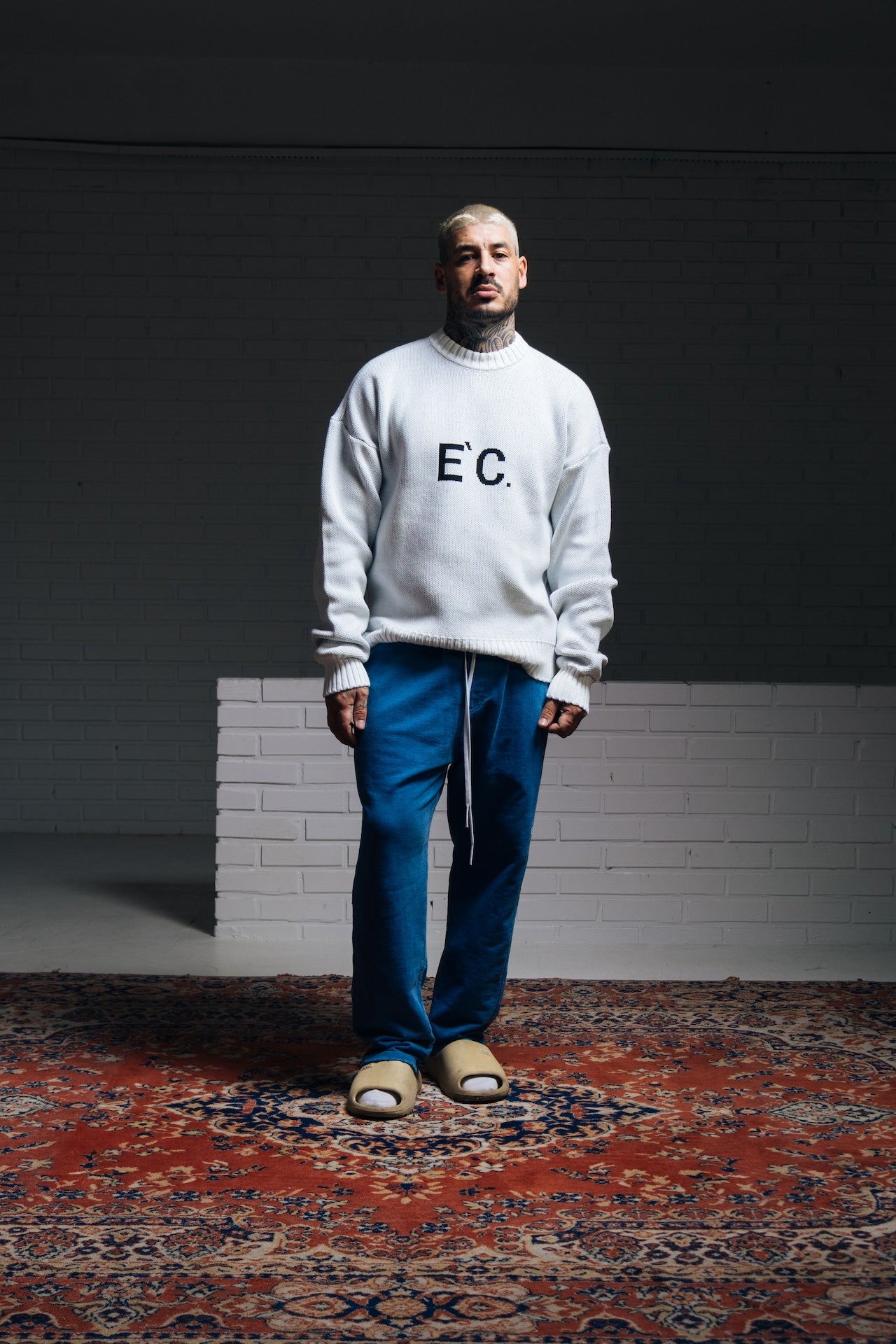 E`C. Knitted Sweater Off White