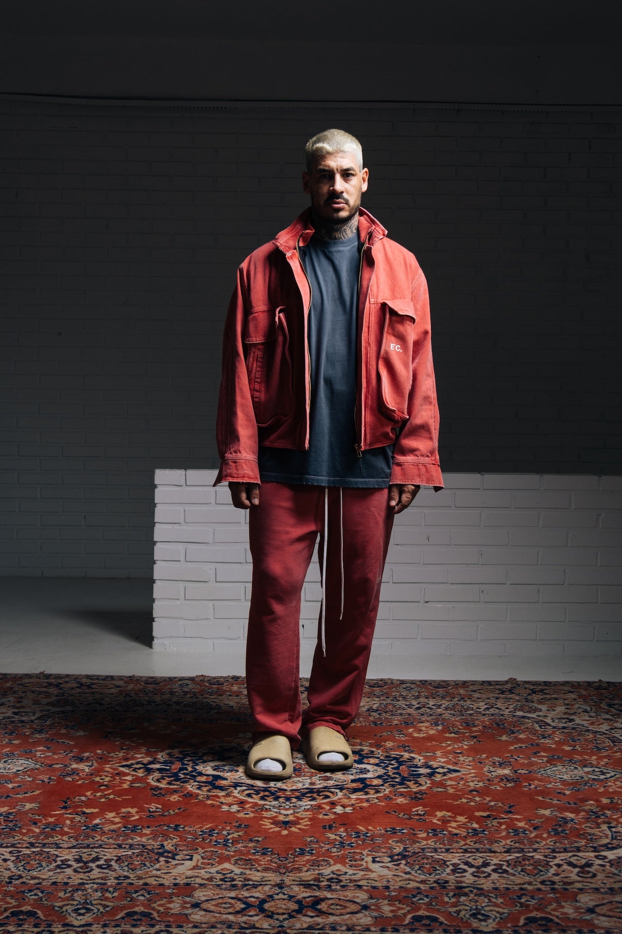 Trucker Jacket Washed Red