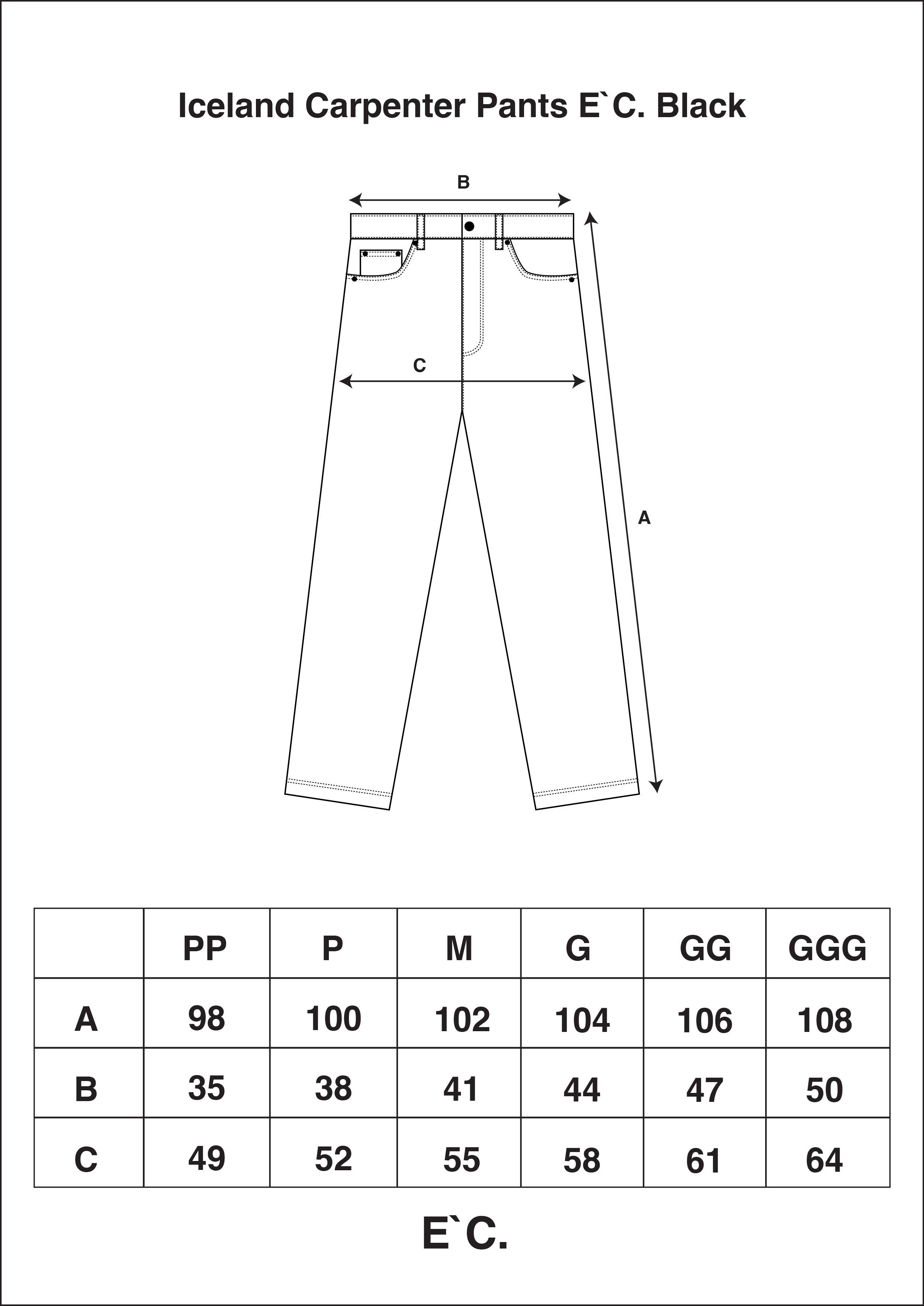Iceland Carpenter Pants E`C. Black