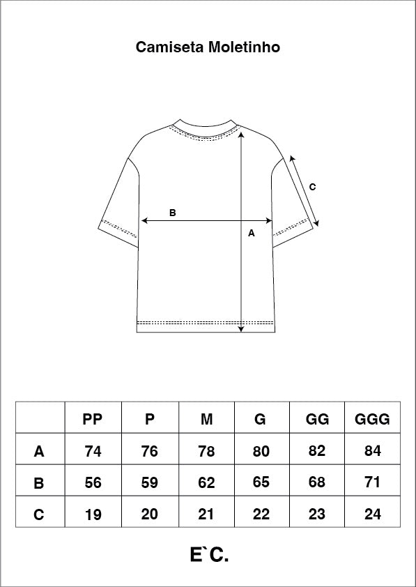 Camiseta Moletinho Branca E`C.
