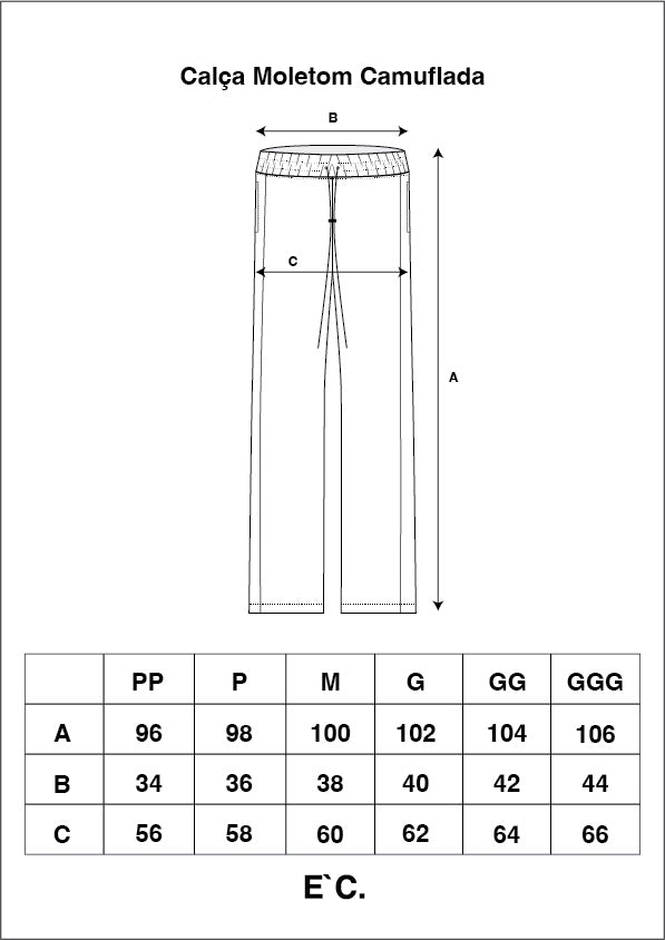 Calça Moletom Camo E`C.