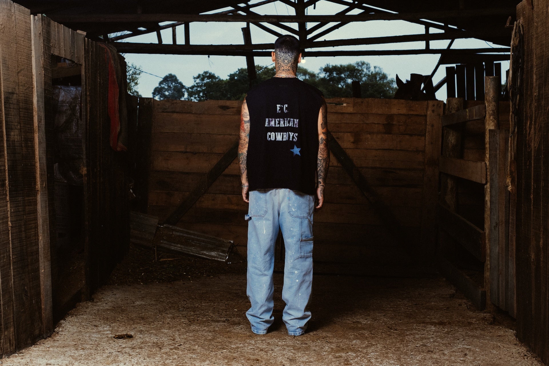 Muscle Tank American Cowboys E`C. Black