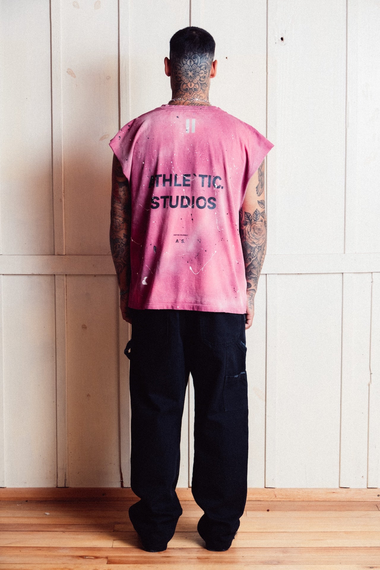 Destroyed Muscle Tank E`C. Pink